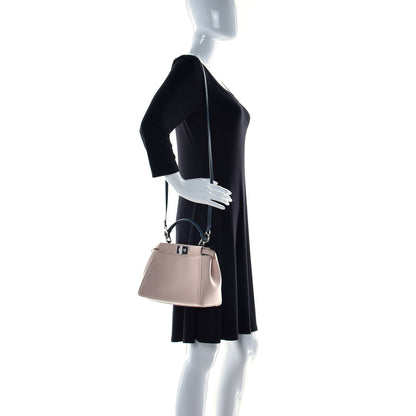 Fendi Nappa Colorblock Mini Peekaboo Iconic Satchel Soap Amazzonia Opal 2 of 9
