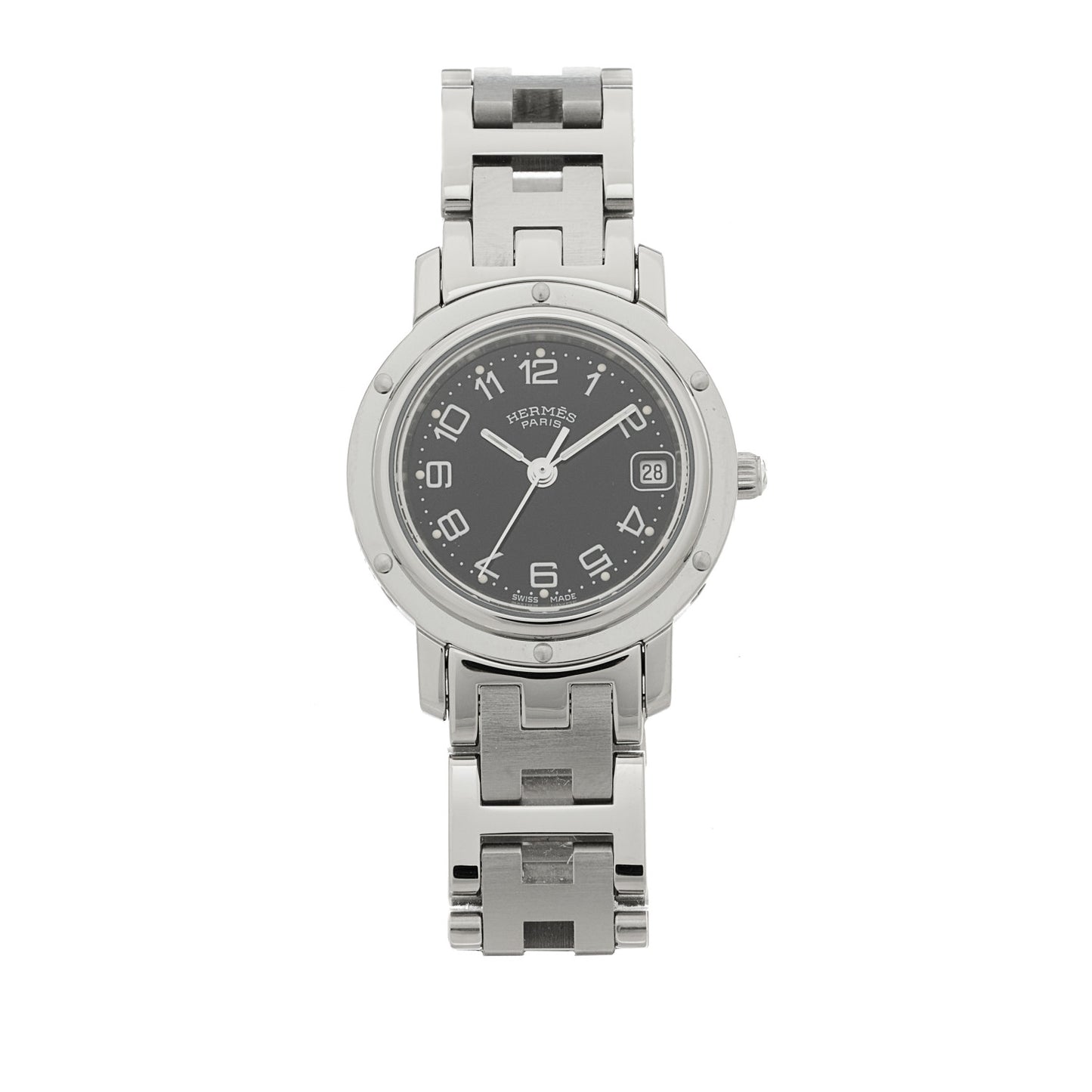 Stainless Steel 24mm Clipper Quartz Watch Black