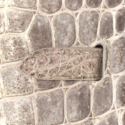 Hermes Matte Niloticus Crocodile Himalaya Birkin 25 Blanc 10 of 31