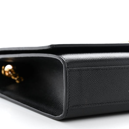 Saint Laurent Grain De Poudre Medium Classic Monogram Kate Satchel Black 9 of 13