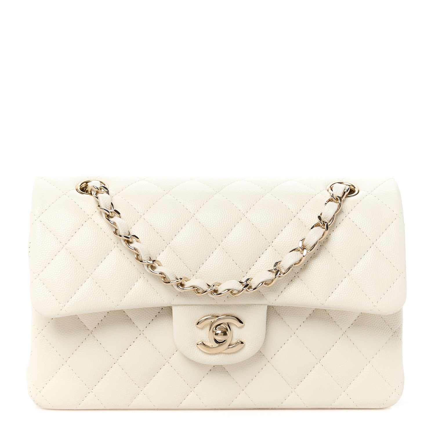 Chanel Caviar Quilted Small Double Flap White 1 of 12