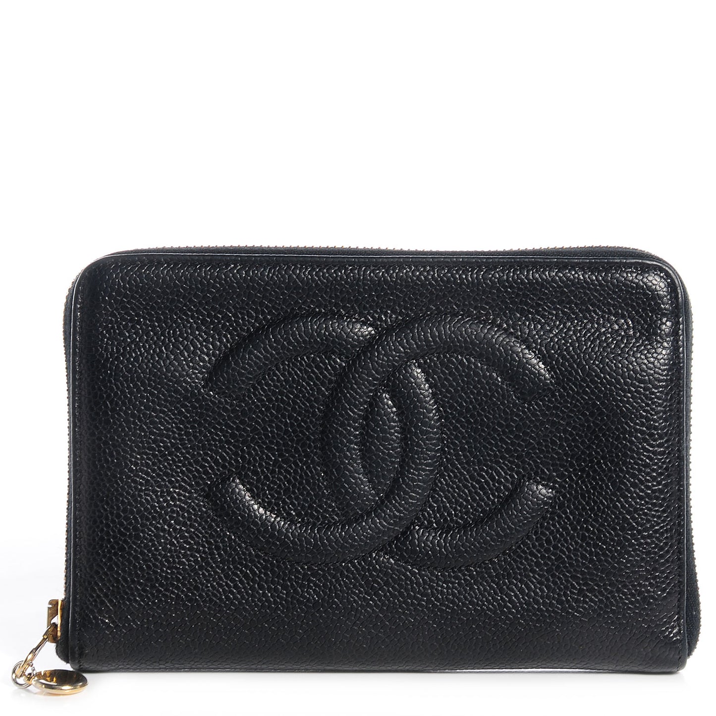 Caviar CC Zip Around Wallet Black