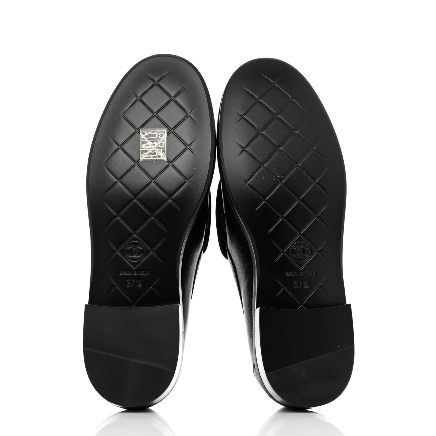 Lambskin Quilted CC Turnlock Loafers 37.5 Black