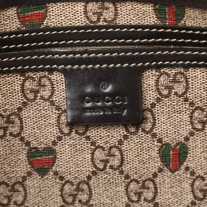 Gucci GG Plus Monogram Hearts Medium Joy Boston Dark Brown 6 of 14
