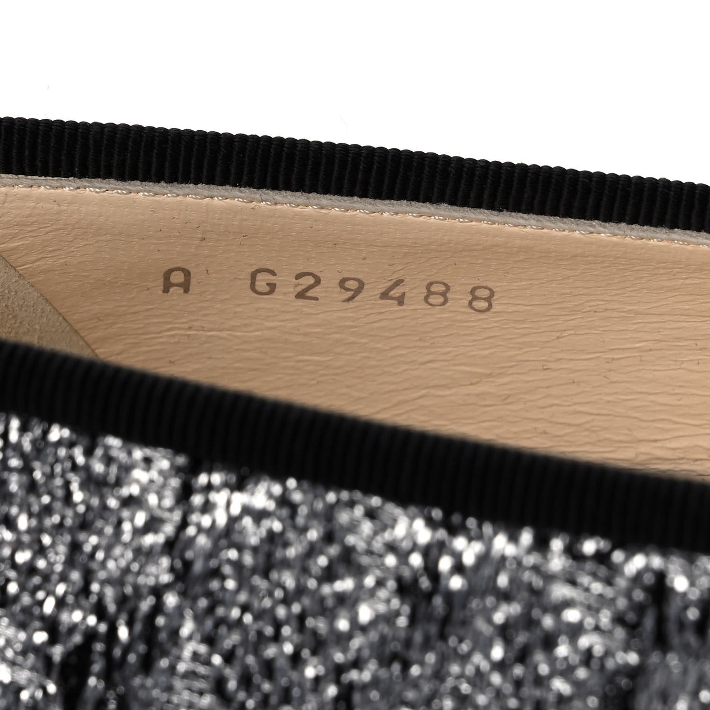 Tweed Sequin Cap Toe Ballerina Flats 37 Black Blue