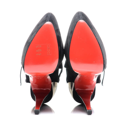 Christian Louboutin Suede Equestria 160 Platform Ankle Boots 37.5 Black 5 of 7