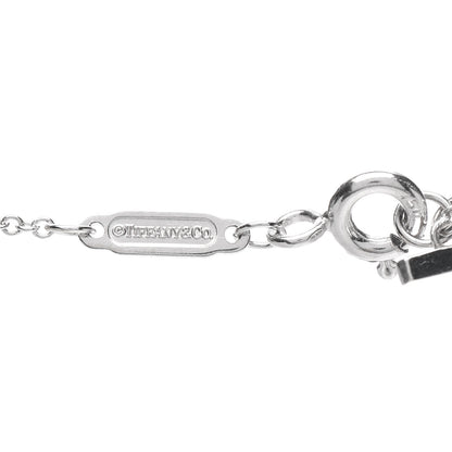 Tiffany 18K White Gold Diamond T Smile Pendant Necklace 4 of 4