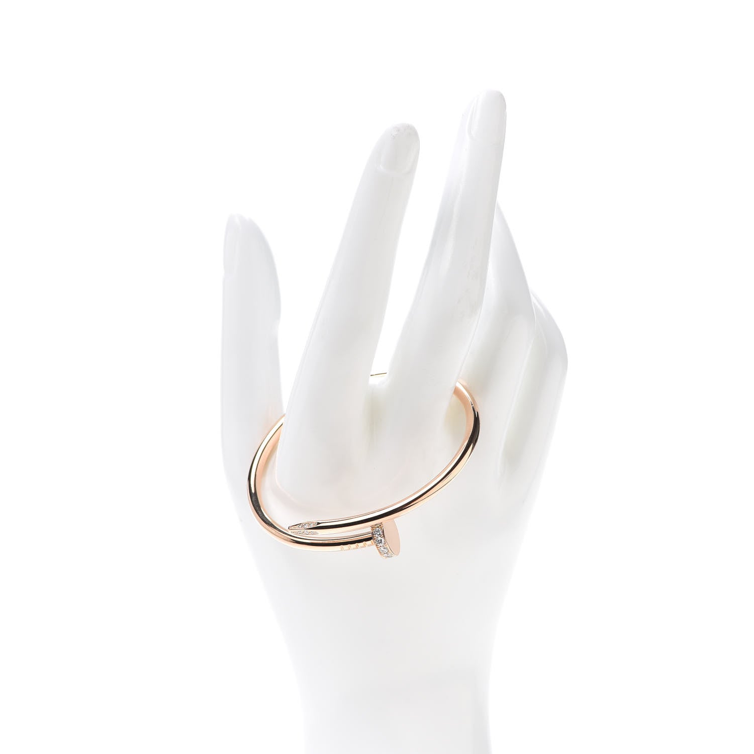 Cartier 18K Pink Gold Diamond Juste Un Clou Bracelet 16 2 of 5