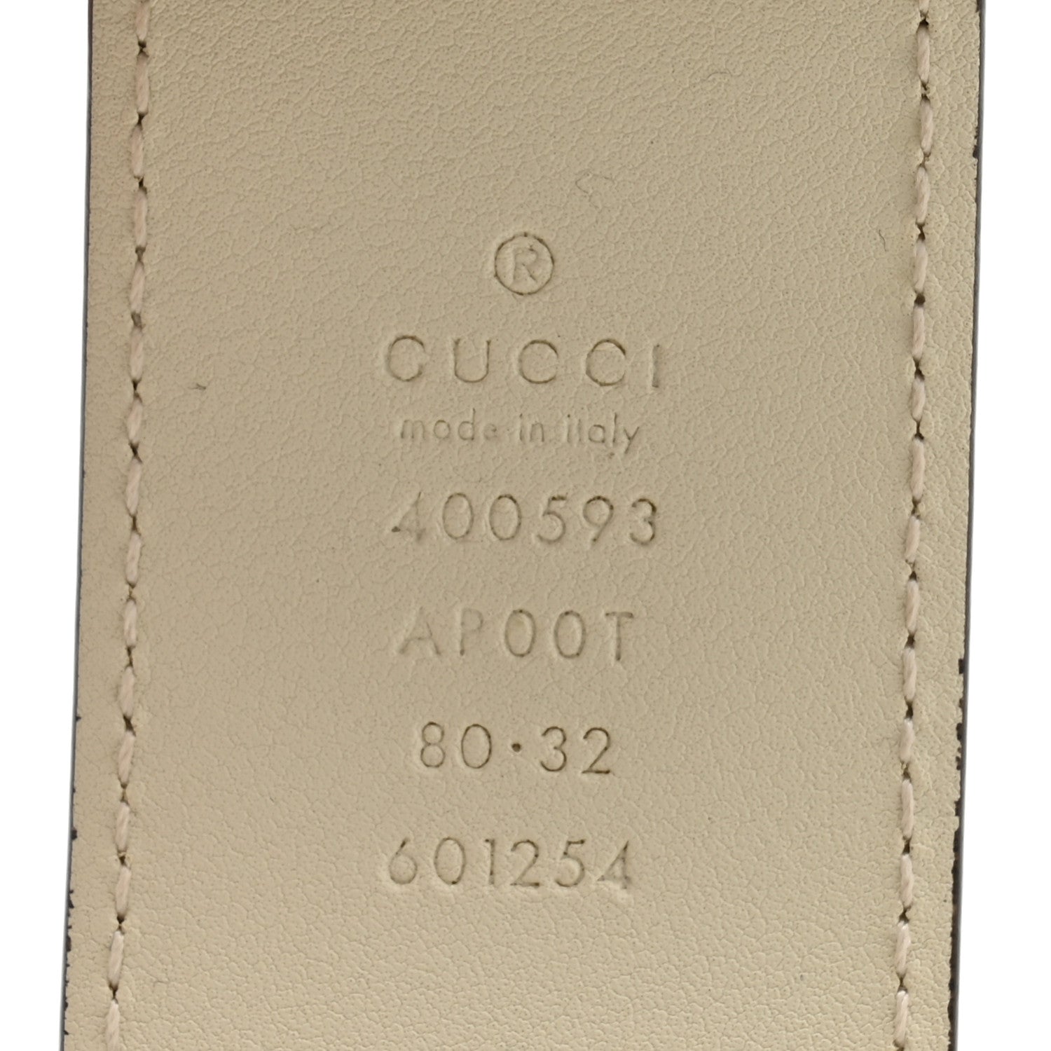 Gucci Calfskin Double G 40mm Belt 80 32 Mystic White 3 of 6