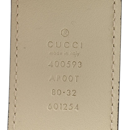 Gucci Calfskin Double G 40mm Belt 80 32 Mystic White 3 of 6