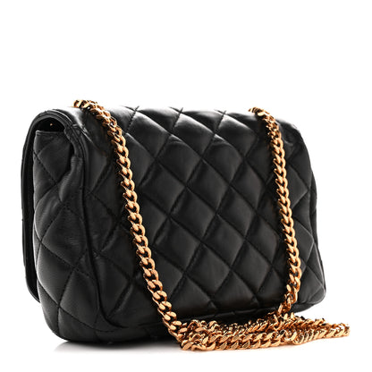 Versace Nappa Quilted Small Medusa Chain Crossbody Black 3 of 10