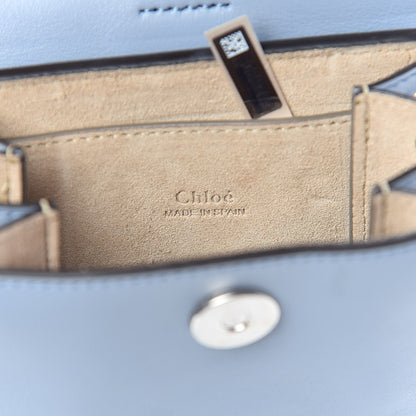 Chloe Suede Calfskin Mini Faye Bracelet Bag Washed Blue 6 of 10