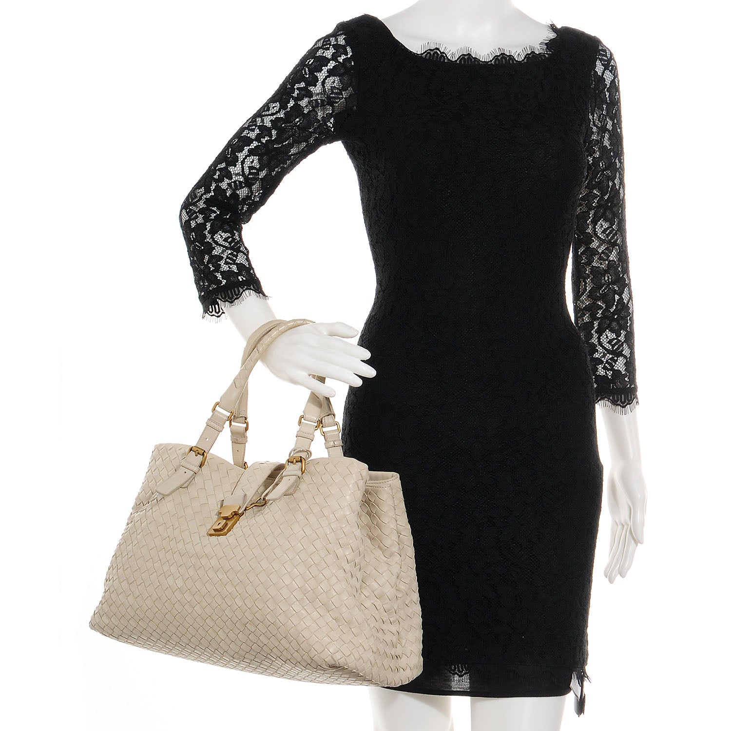 Bottega Veneta Light Calf Intrecciato Medium Roma Marmo 2 of 11