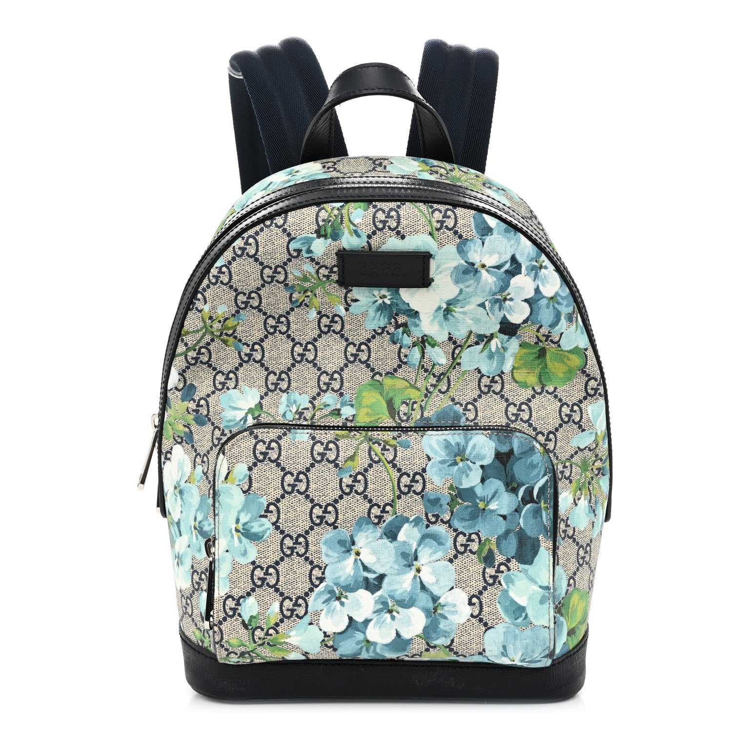 Gucci GG Supreme Monogram Blooms Small Day Backpack Blue 1 of 9