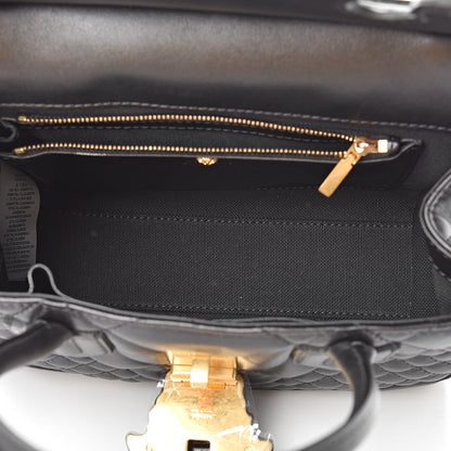 Versace Vitello Quilted Medium Palazzo Empire Bag Black 6 of 14