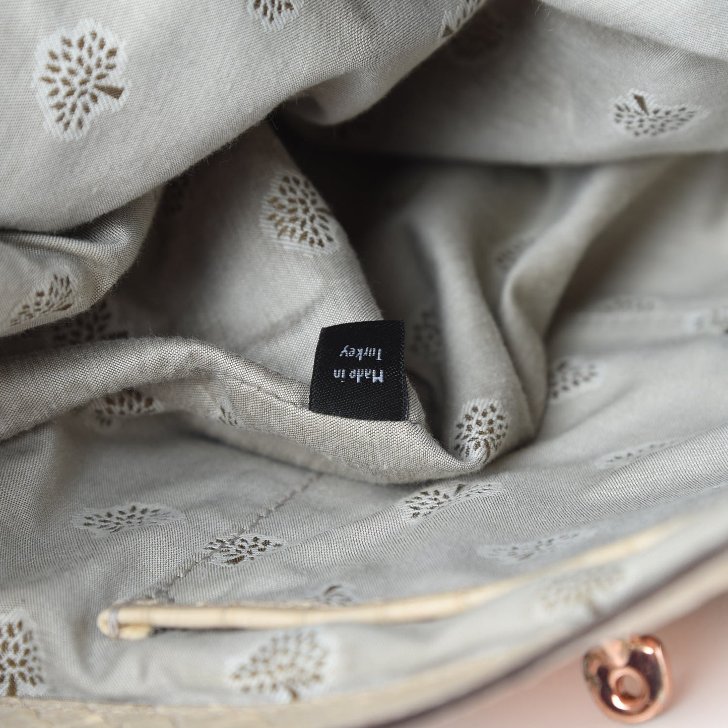 Python Embossed Calfskin Medium Alexa White
