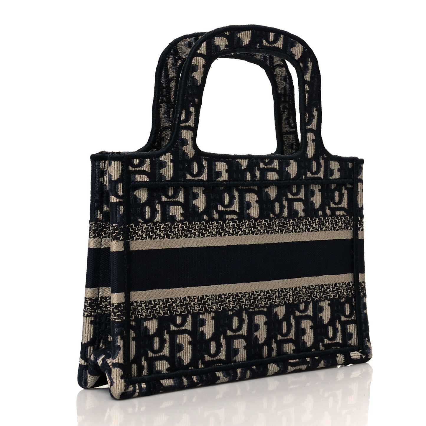Oblique Mini Book Tote Blue Multicolor