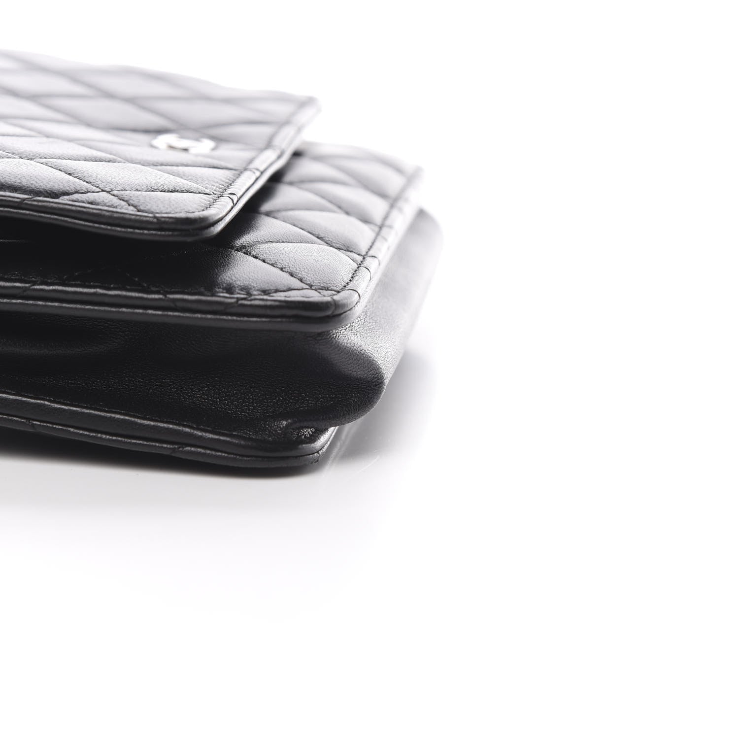 Chanel Lambskin Quilted Wallet On Chain WOC Black 13 of 14