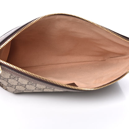 Gucci GG Supreme Monogram Large Ophidia Pouch Clutch Brown 5 of 11