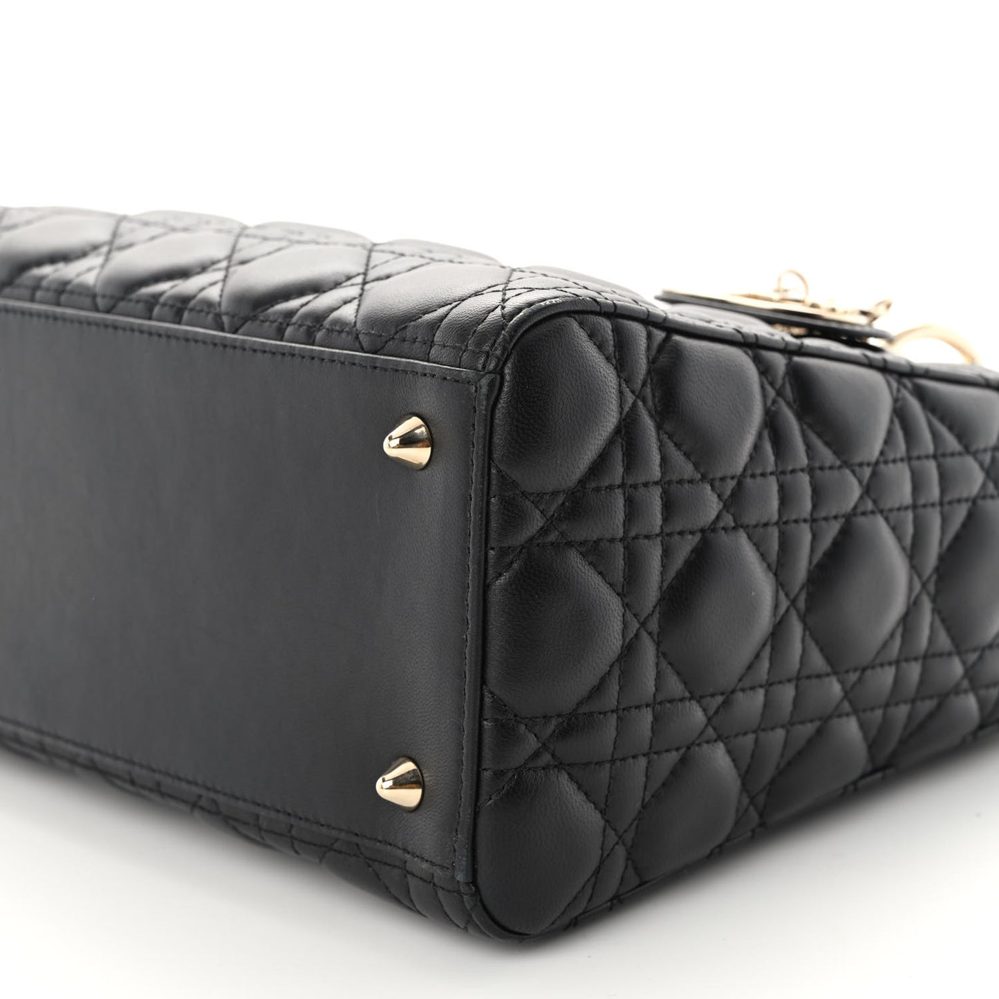 Lambskin Cannage Medium Lady Dior Black
