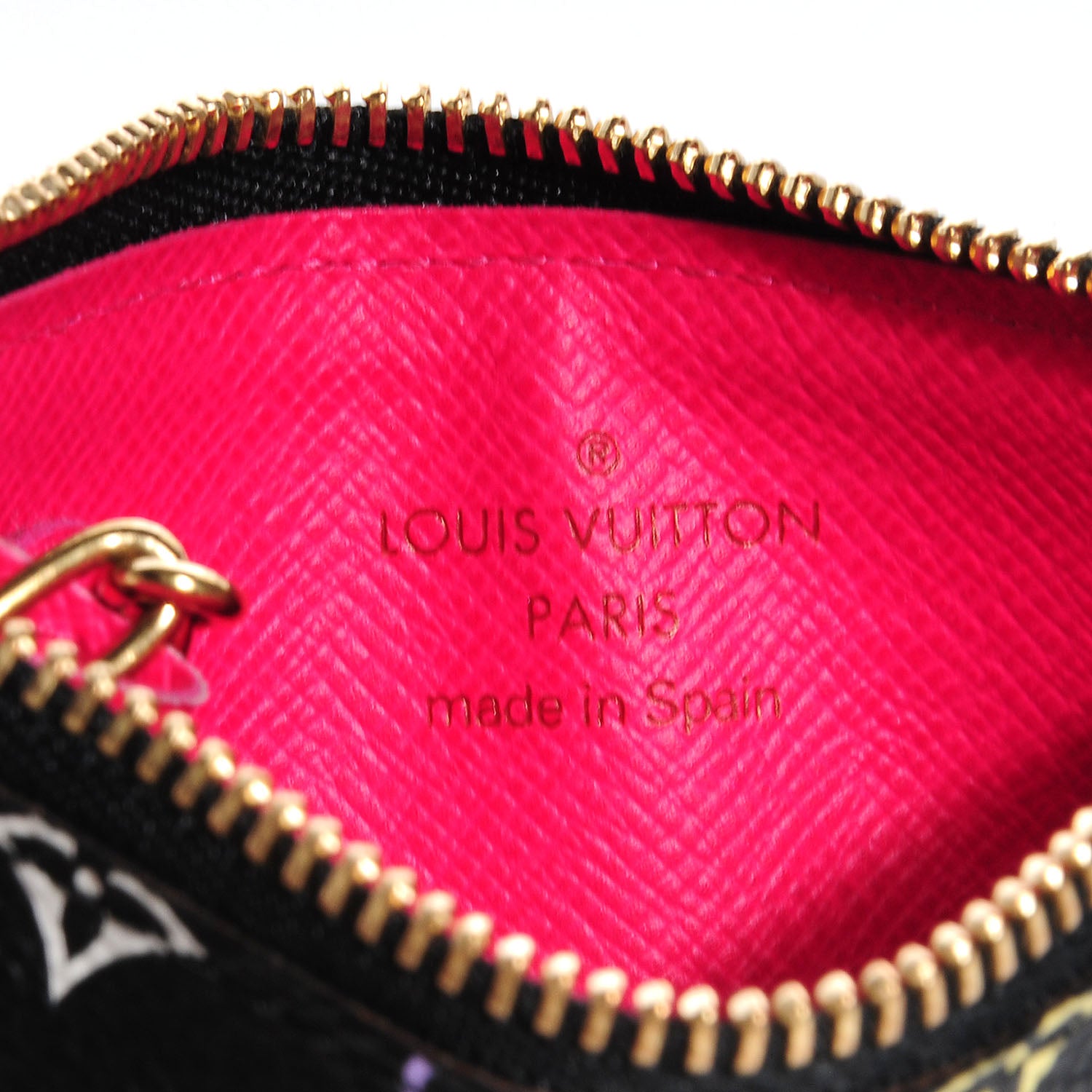 Louis Vuitton Monogram Multicolor Key Pouch Black Grenade 6 of 7