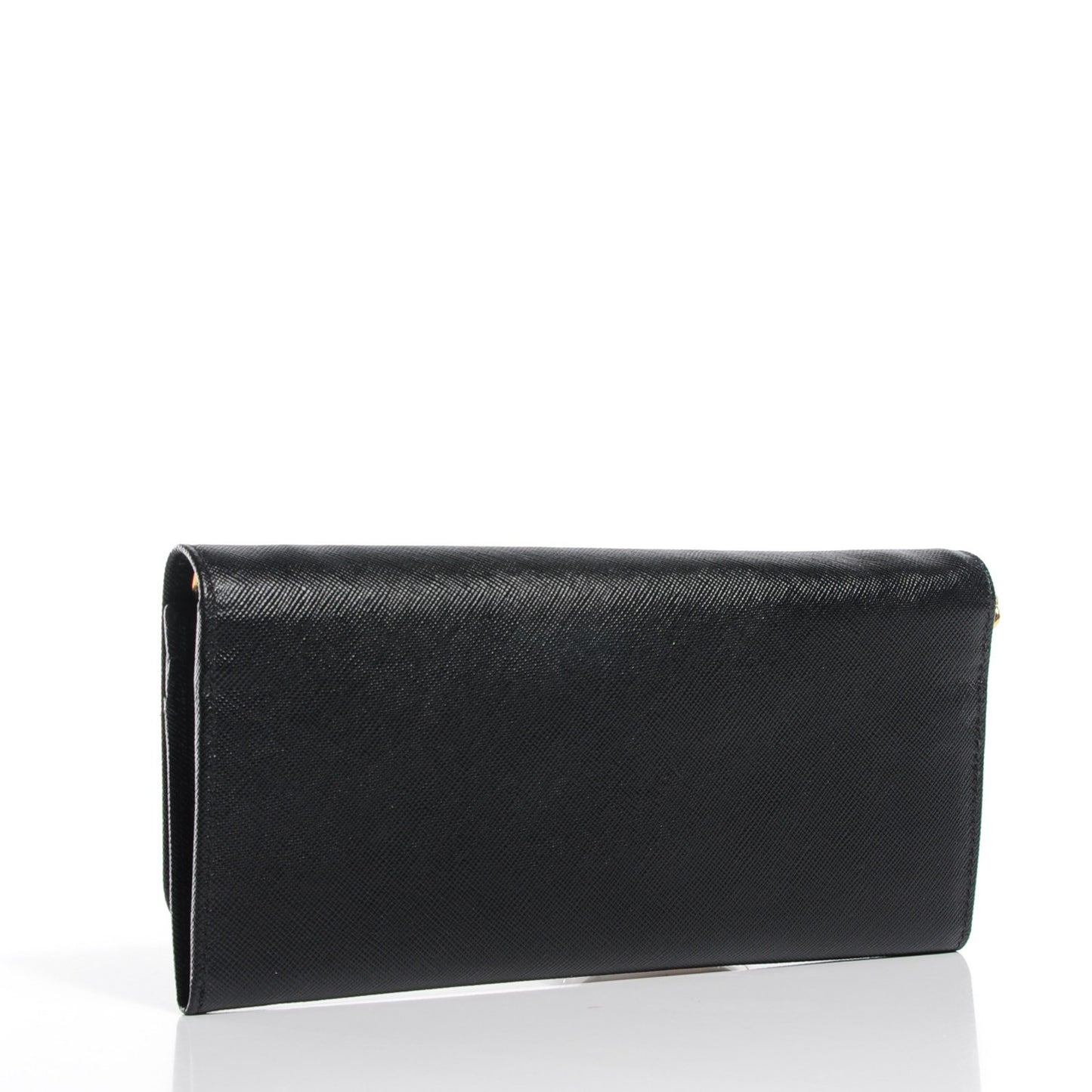 Saffiano Metal Oro Chain Wallet Nero Black
