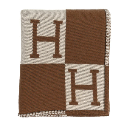 Hermes Wool Cashmere Avalon Blanket Ecru Camel 1 of 3