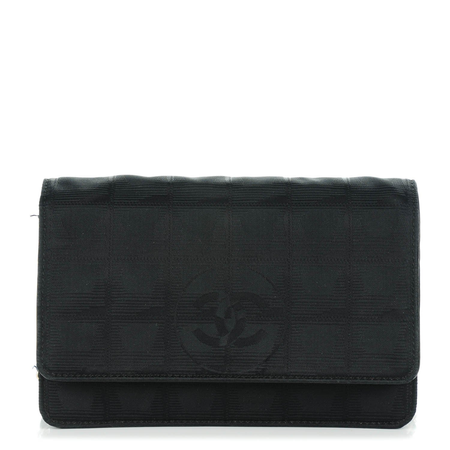 Chanel Nylon Travel Wallet On Chain WOC Black 1 of 8