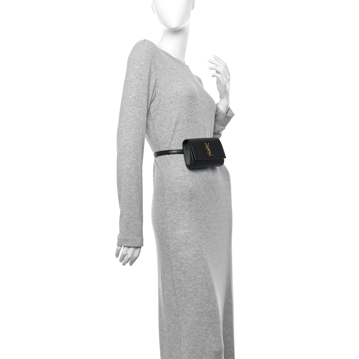 Saint Laurent Grain De Poudre Monogram Kate Belt Bag Black 2 of 10