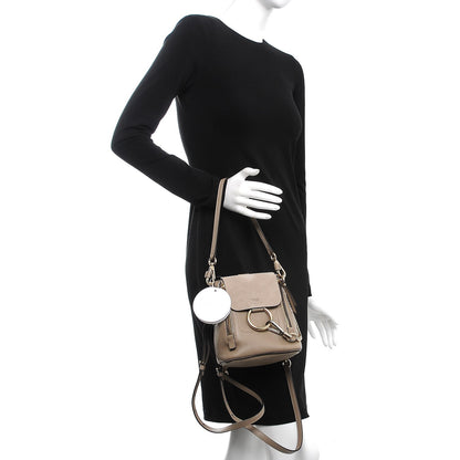 Chloe Suede Calfskin Mini Faye Backpack Motty Grey 2 of 8