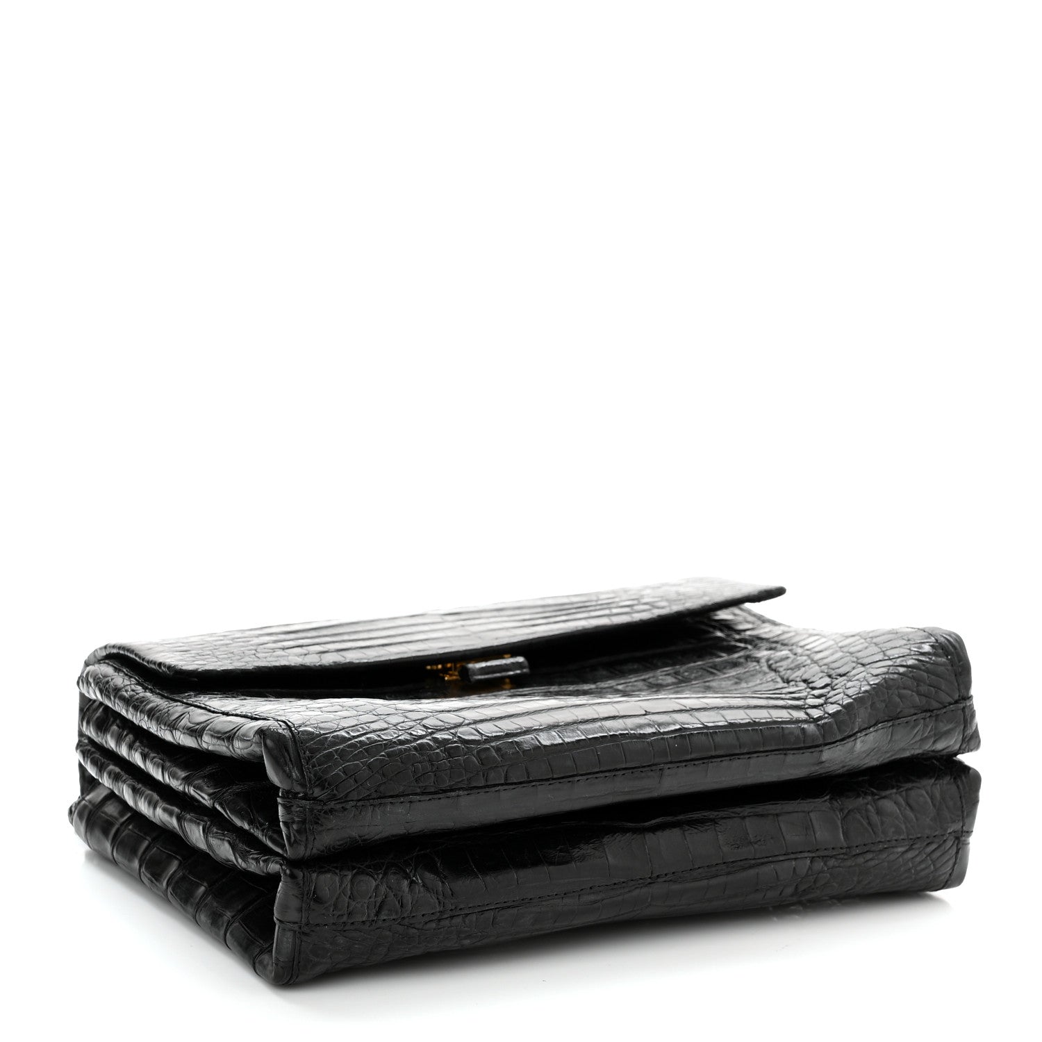 Nancy Gonzalez Crocodile Chain Flap Shoulder Bag Black 5 of 10