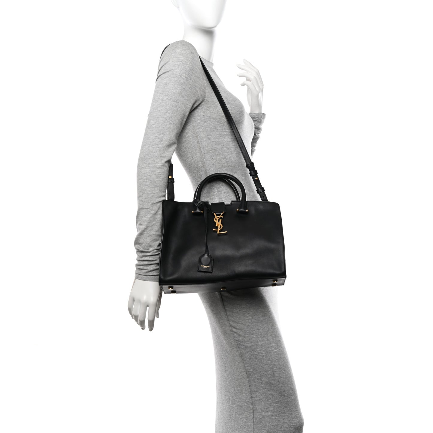 Smooth Calfskin Small Monogram Cabas Black