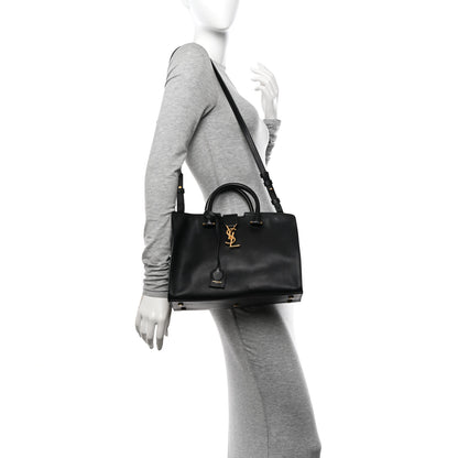 Saint Laurent Smooth Calfskin Small Monogram Cabas Black 2 of 12