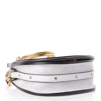 Chloe Calfskin Suede Small Nile Bracelet Bag Light Cloud 4 of 9