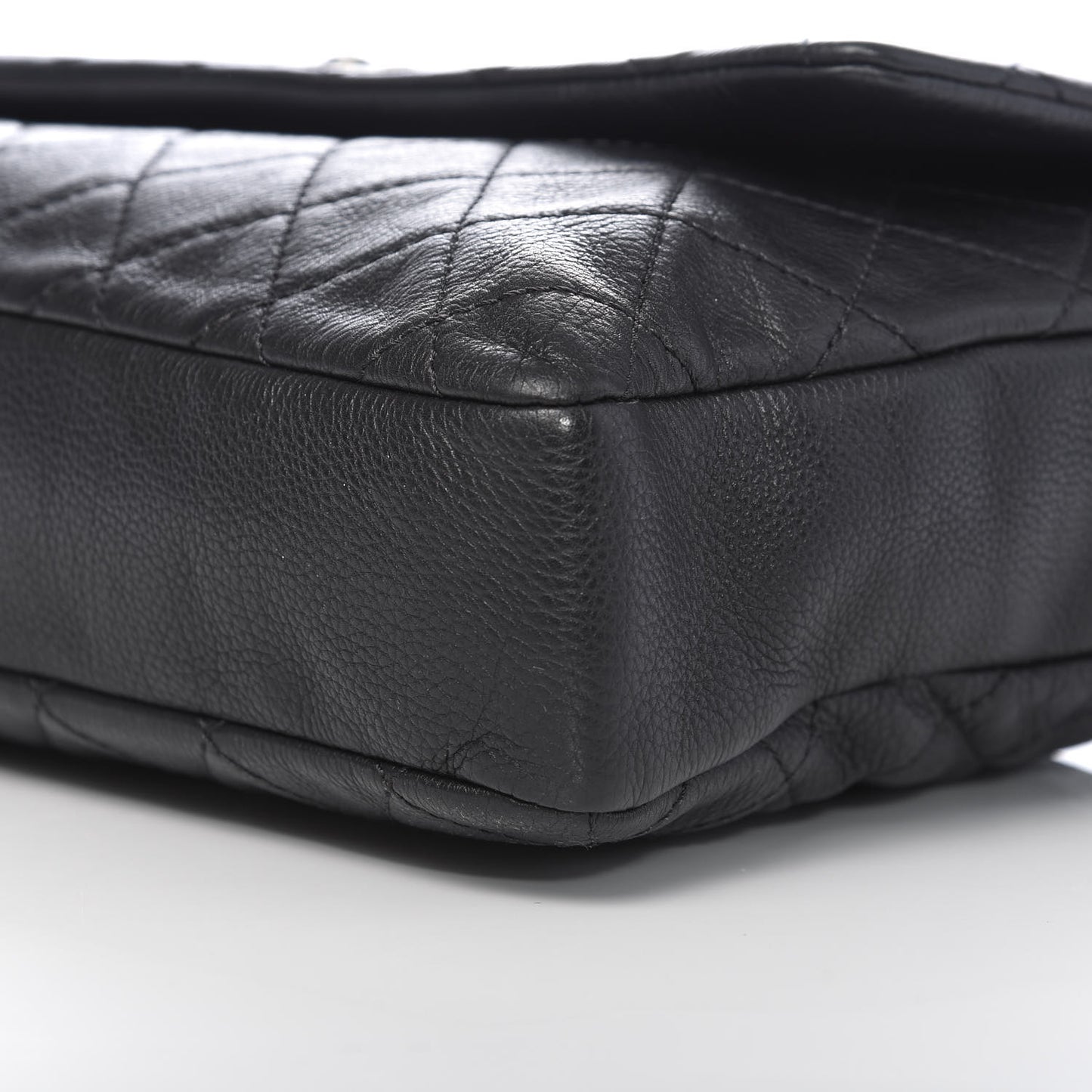 Calfskin Quilted Couture Messenger Black
