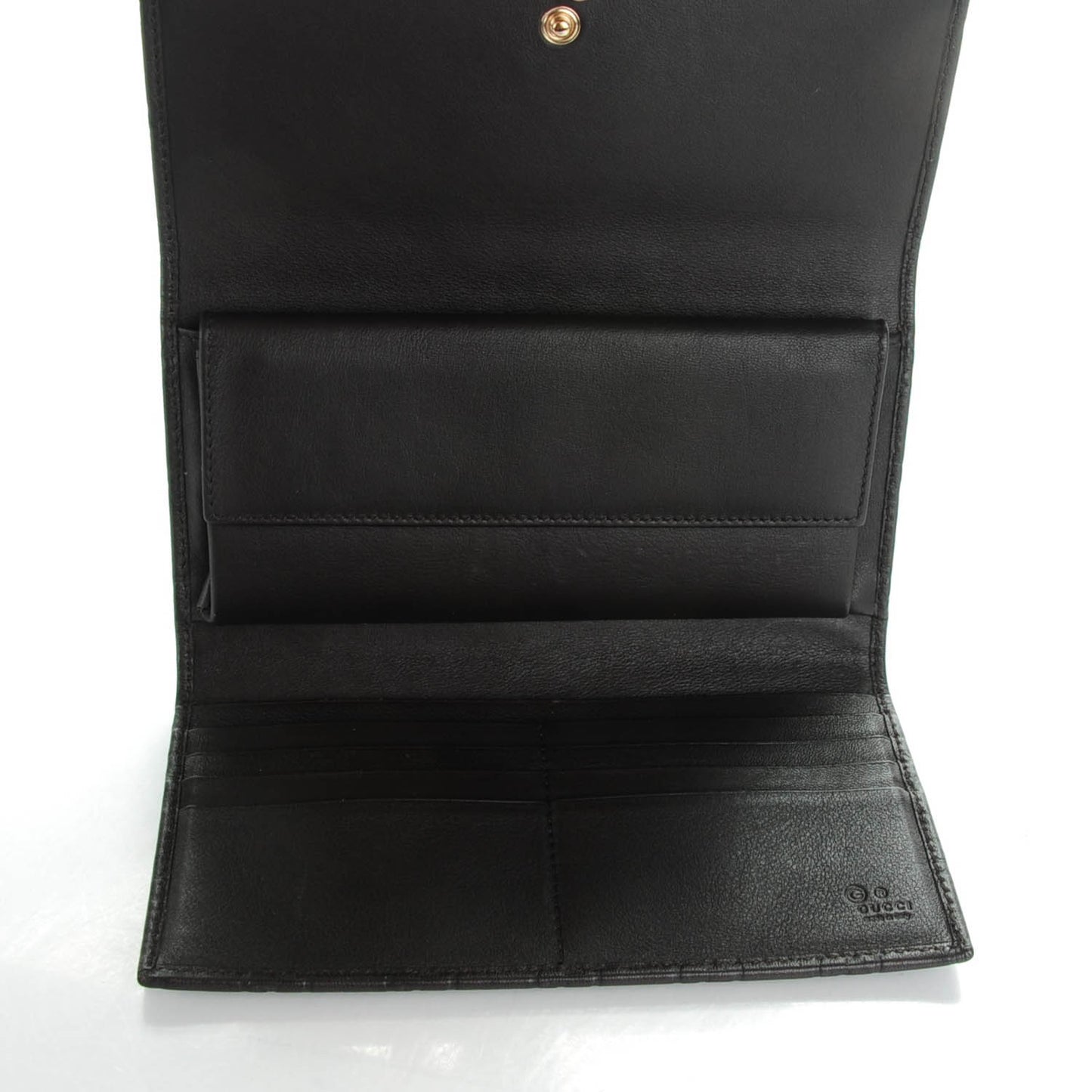 Guccissima Continental Flap Wallet Black