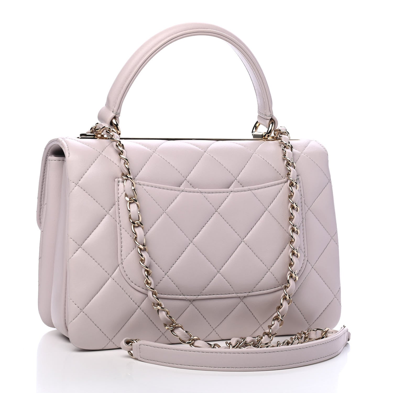 Chanel Lambskin Quilted Small Trendy CC Flap Dual Handle Bag Lilas Lilac 3 of 9