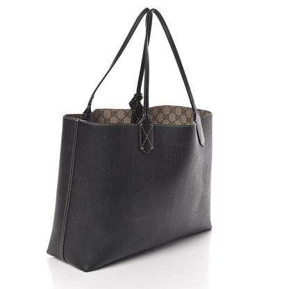 Gucci Calfskin GG Supreme Monogram Medium Reversible Tote Black 6 of 17