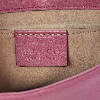 Gucci Pebbled Calfskin Small 1973 Chain Shoulder Bag Peonia Flower 6 of 10