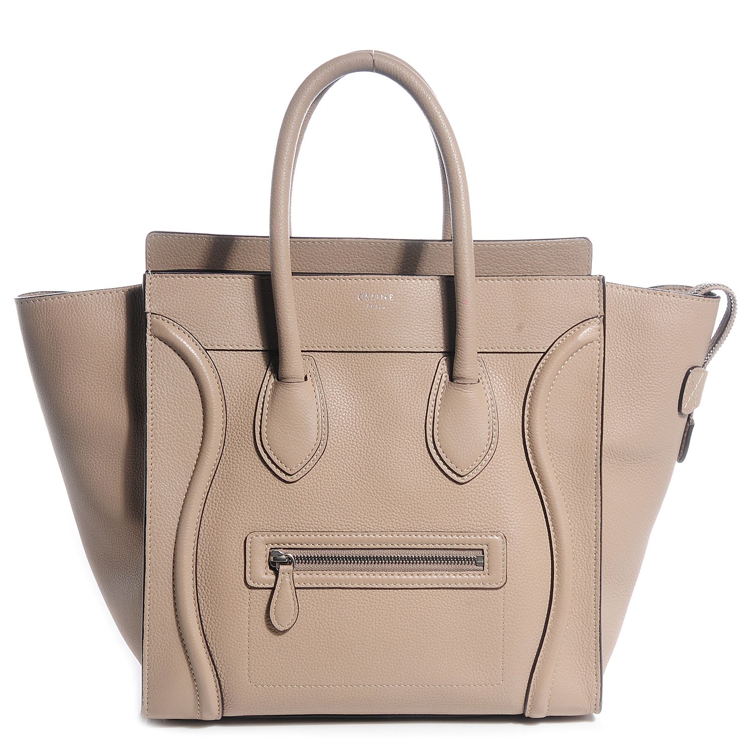Celine Drummed Calfskin Mini Luggage Dune 1 of 8