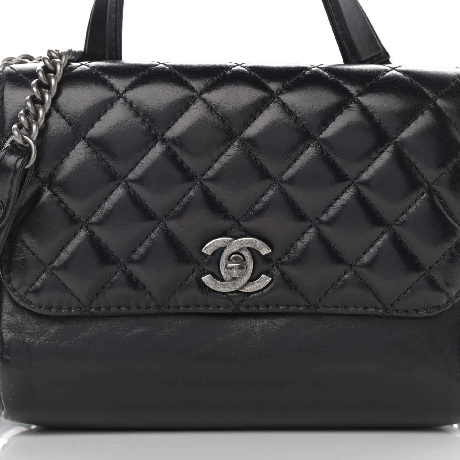 Chanel Glazed Calfskin Pilot Essentials Flap Black 9 of 12