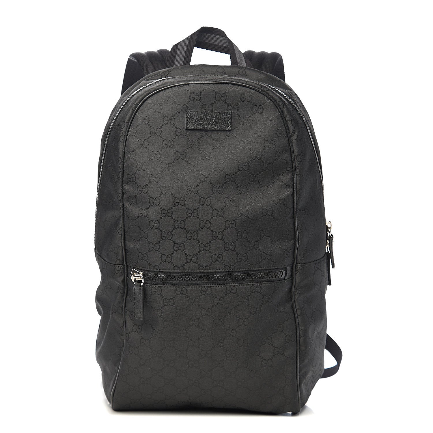 Gucci Nylon Monogram Slim Backpack Black 1 of 9