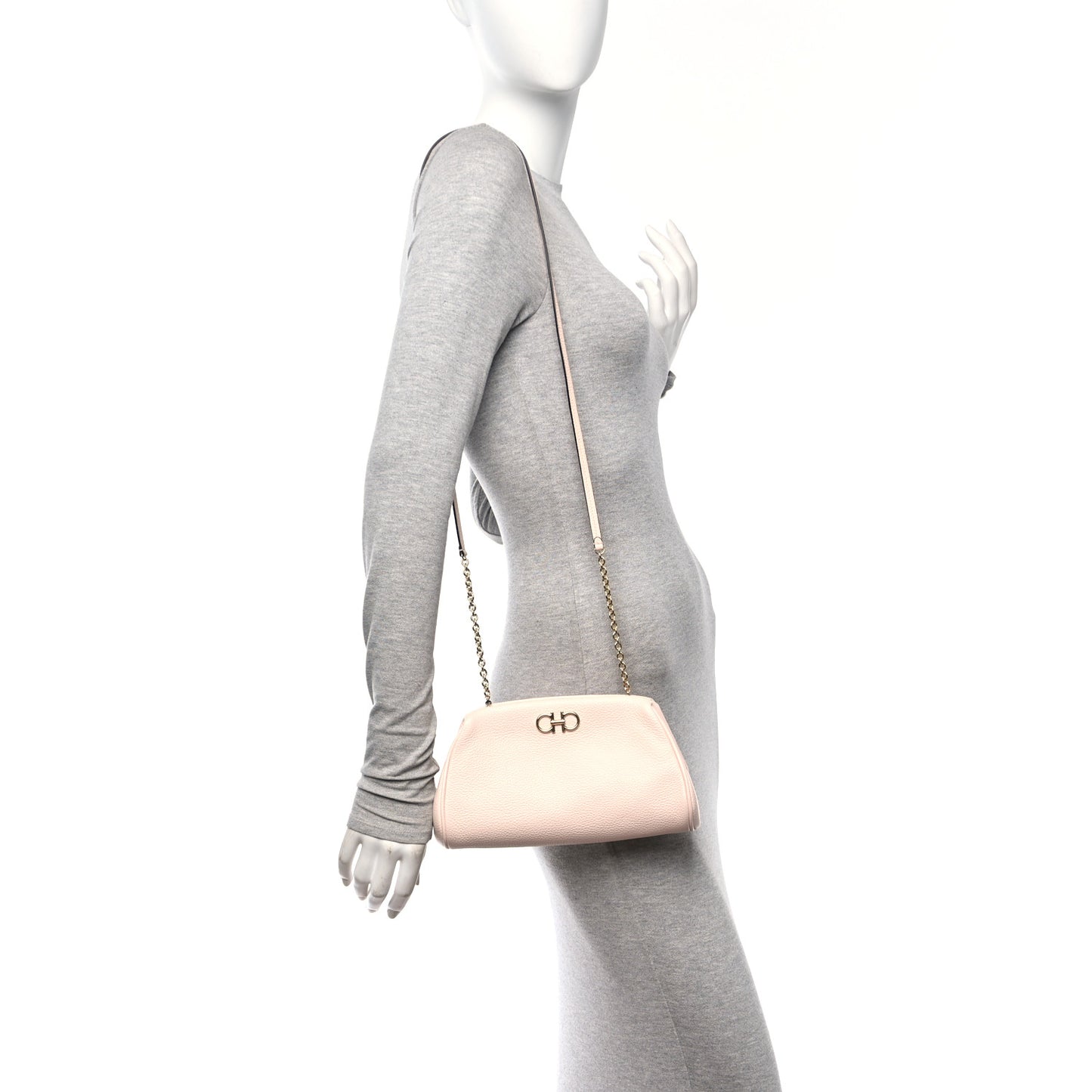 Eram Calfskin Gancini Mini Clutch Pink