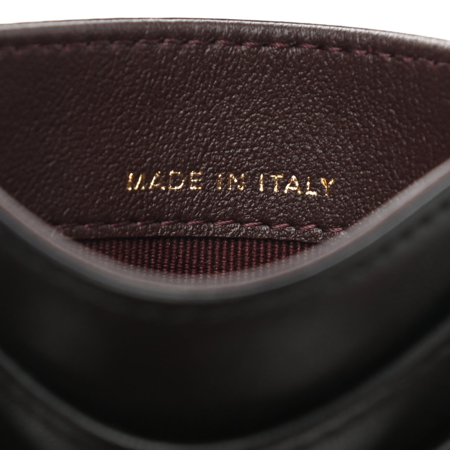 Lambskin Quilted Card Holder Black