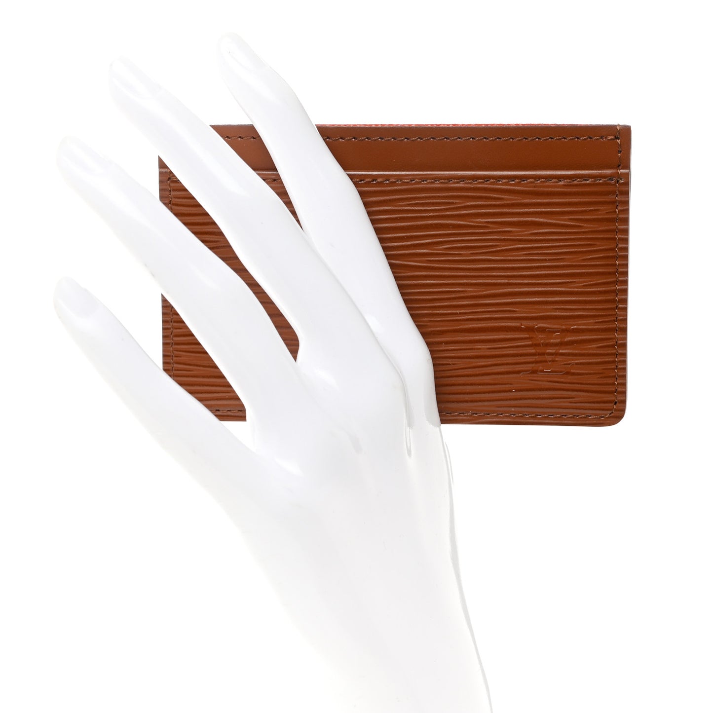 Epi Card Holder Cannelle