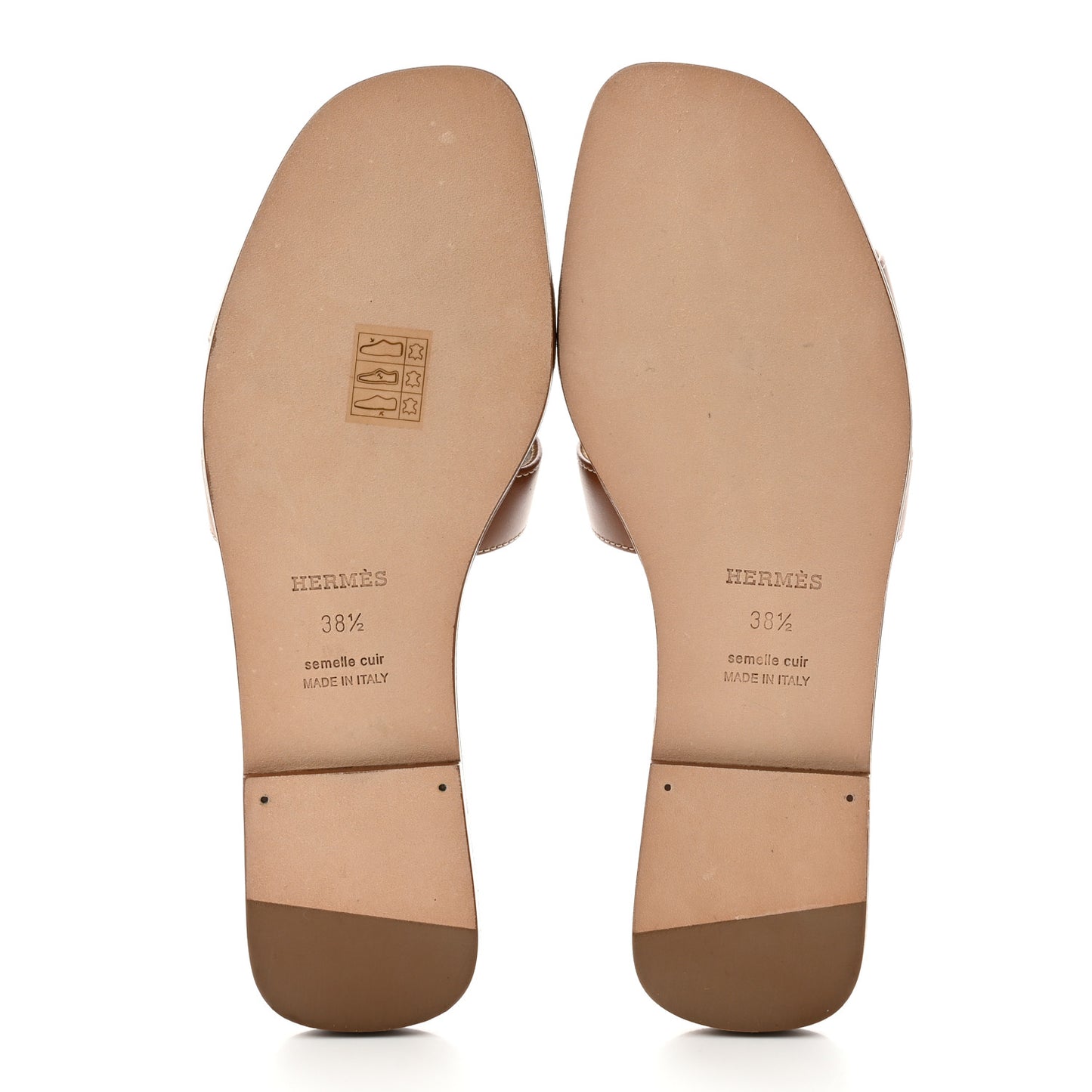 Box Calfskin Oran Sandals 38.5 Gold