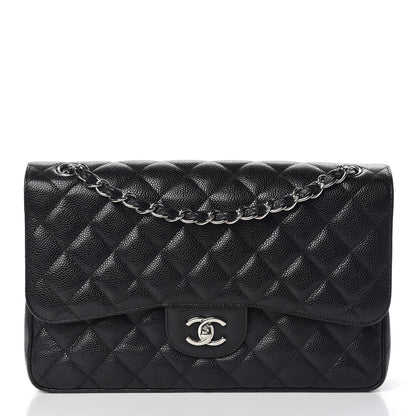 Chanel Caviar Quilted Jumbo Double Flap Black 1 of 10