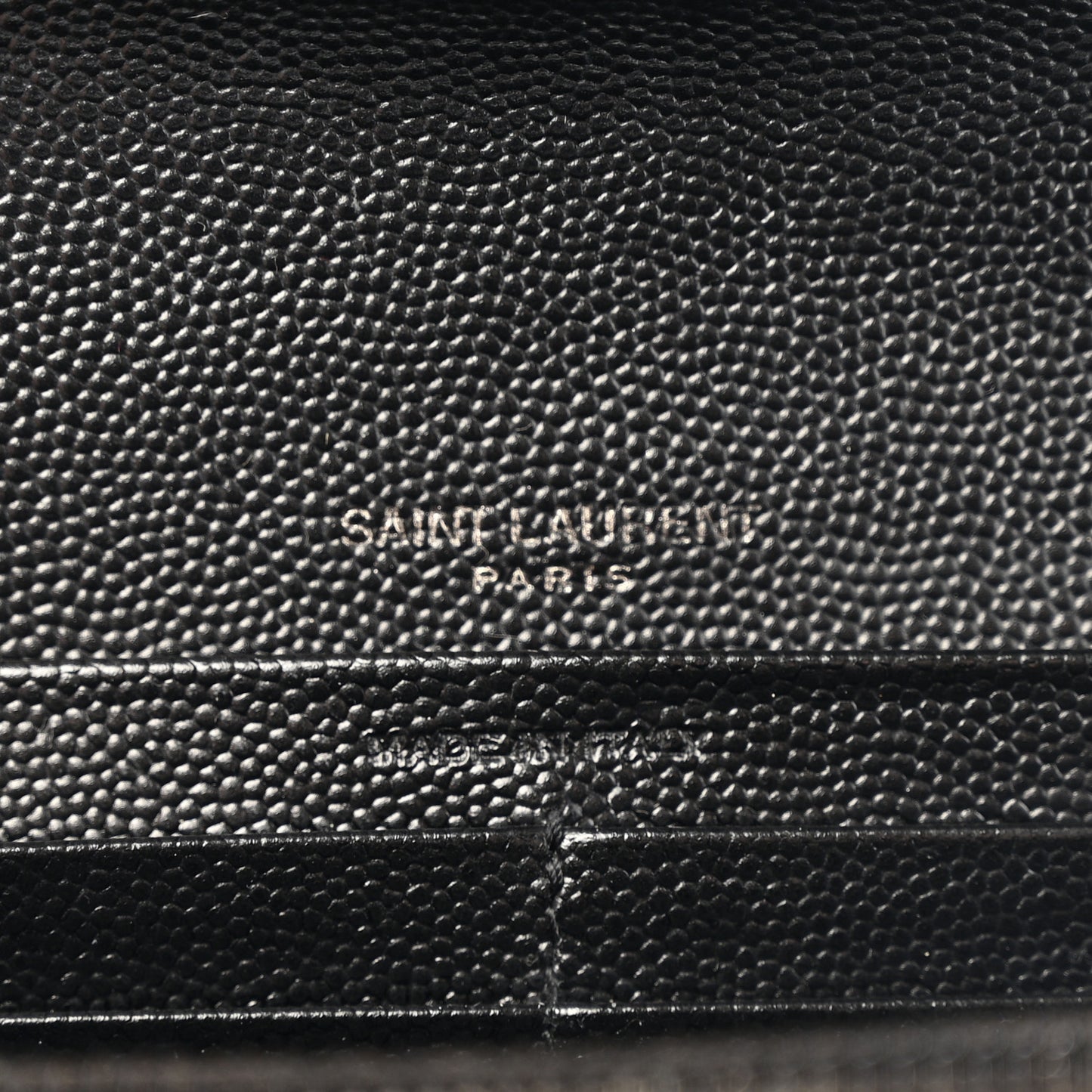 Grain De Poudre Matelasse Chevron Monogram Flap Wallet Black