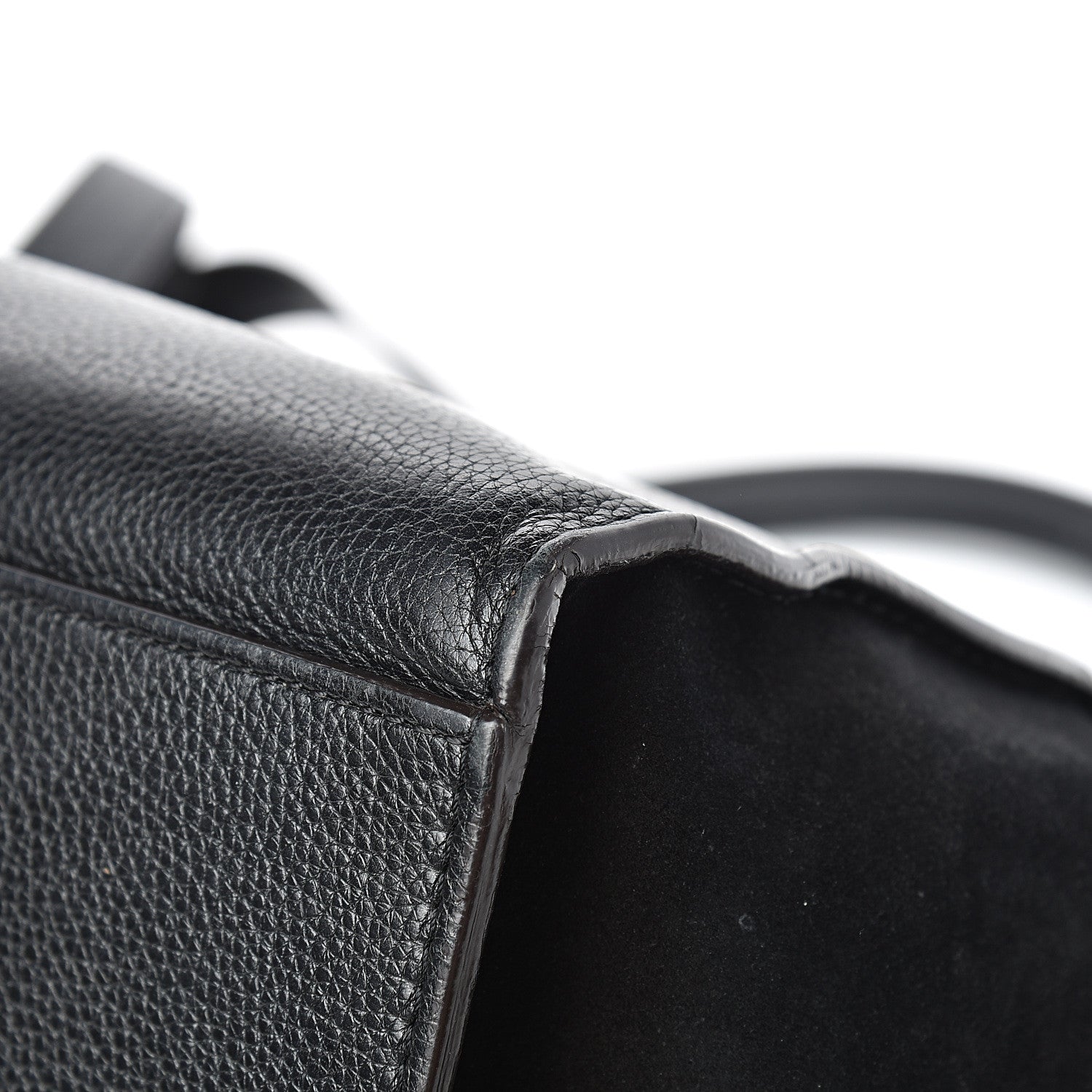 Celine Drummed Calfskin Suede Medium Trapeze Black 11 of 18