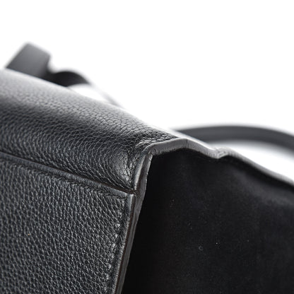 Celine Drummed Calfskin Suede Medium Trapeze Black 11 of 18